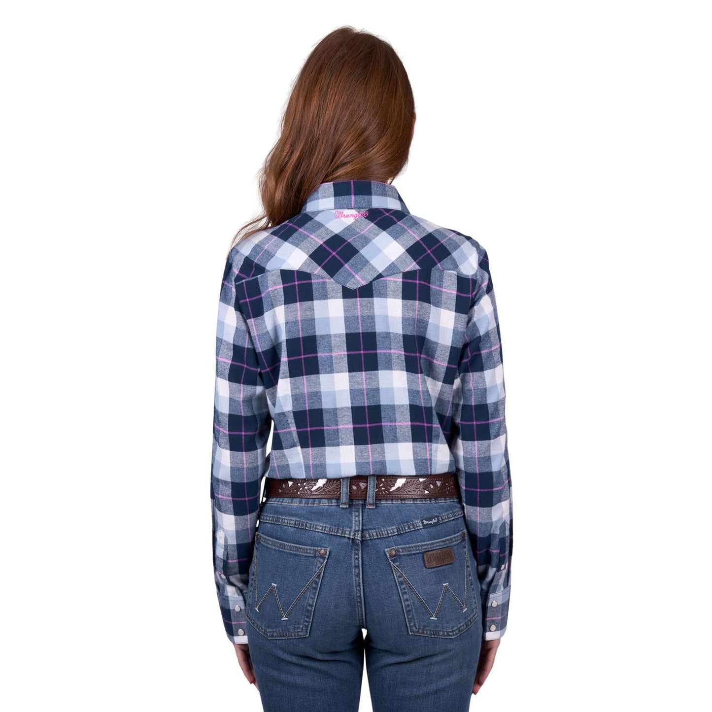 Wrangler Women's Lorna Check L/S Shirt - Navy