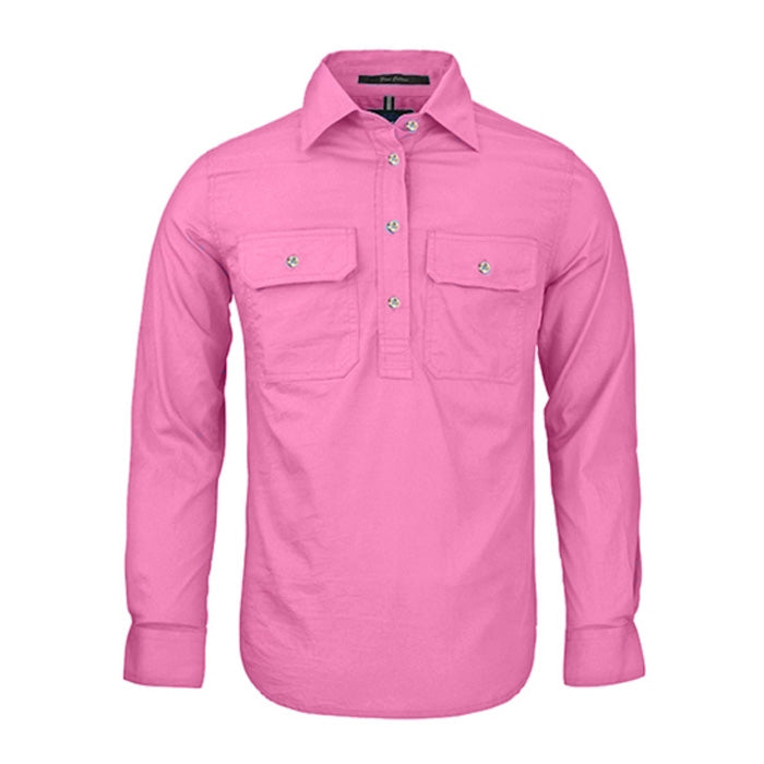 Pilbara Ladies Closed Front L/S Shirts - Light Colours