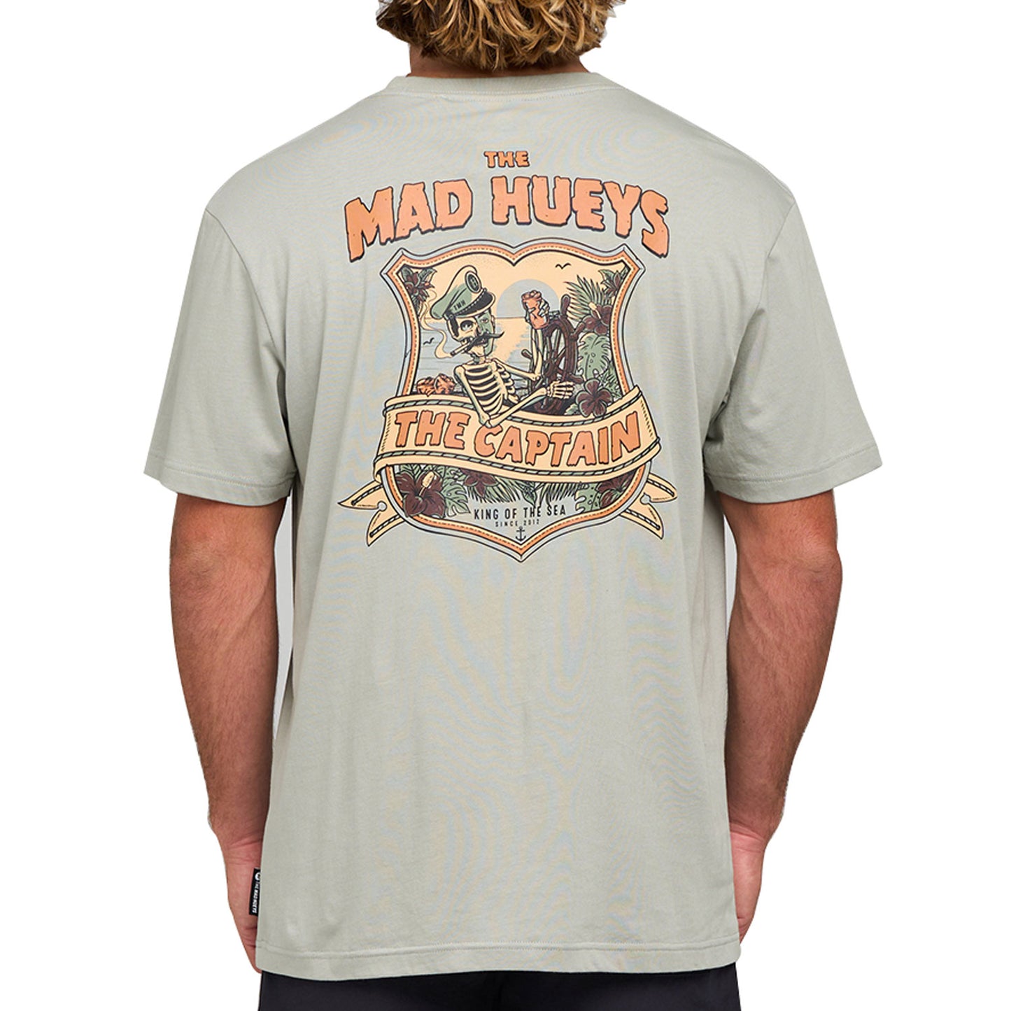 The Mad Hueys Captain Two Faced S/S Tee - Faded Dust