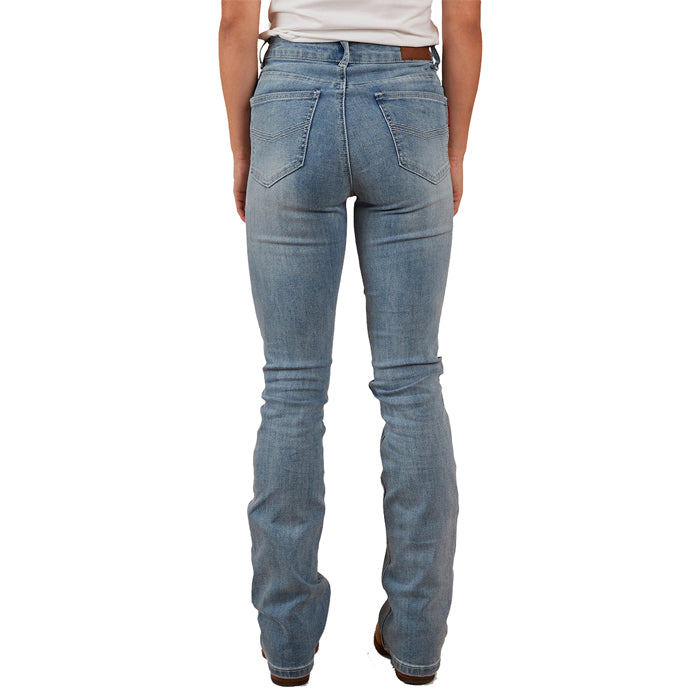 Ringers Western Penny Women's High Rise Bootleg Jean - Light Blue