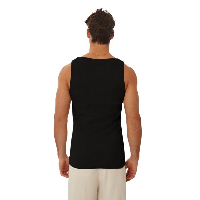 Industrie The Brando Ribbed Singlet - Black