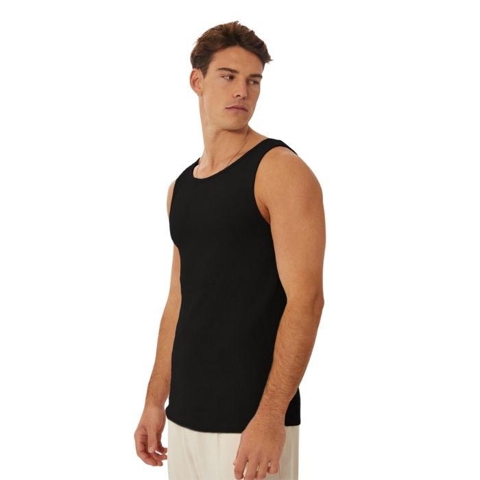 Industrie The Brando Ribbed Singlet - Black