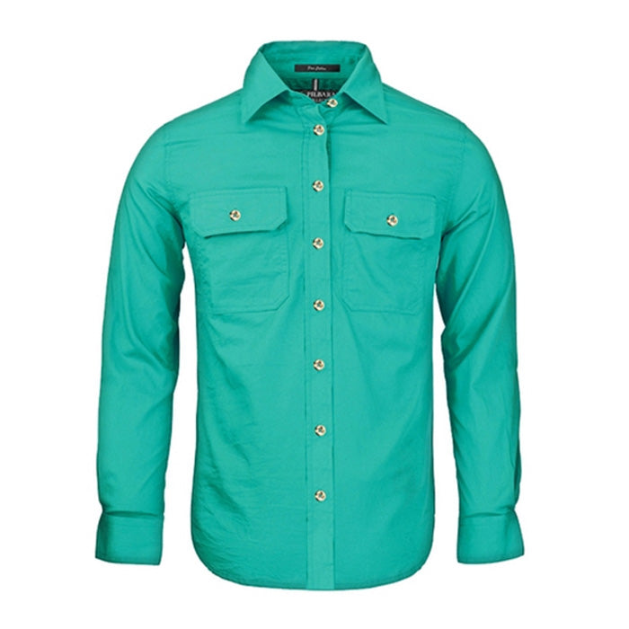 Pilbara Ladies Open Front L/S Shirts - French Navy