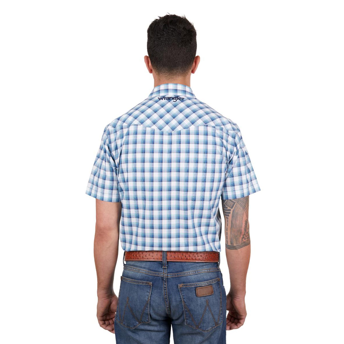 Wrangler Men's Dane S/S Shirt - Blue/Teal