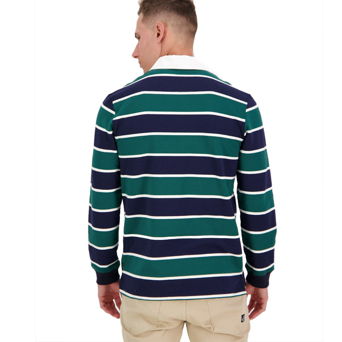Swanndri Men's Whitson L/S Rugby Jersey - Forest/Navy