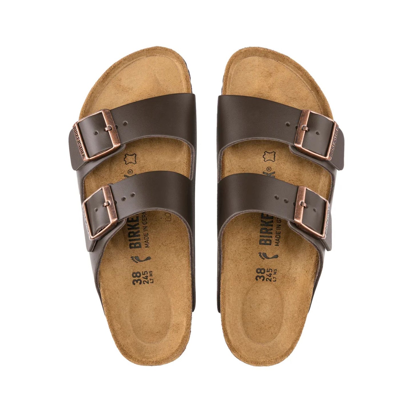 Birkenstock Arizona Smooth Leather Regular -Dark Brown