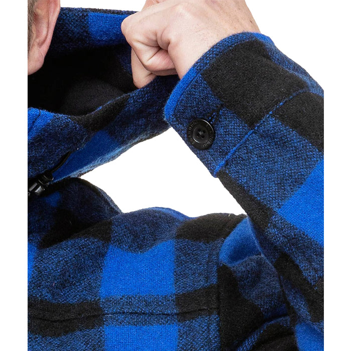 Swanndri Men's Hudson Wool Hoodie - Blue/Black Check