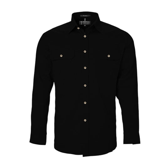 Pilbara Men's Open Front L/S  Shirts - Dark Colours