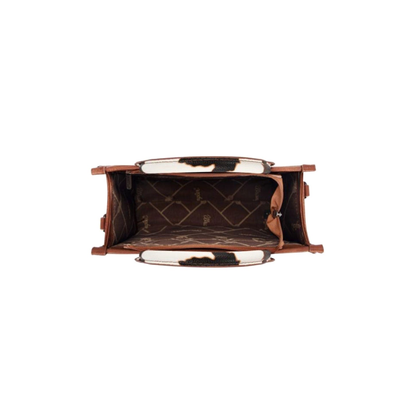 Wrangler Cow Print Crossbody Bag - Dark Tan