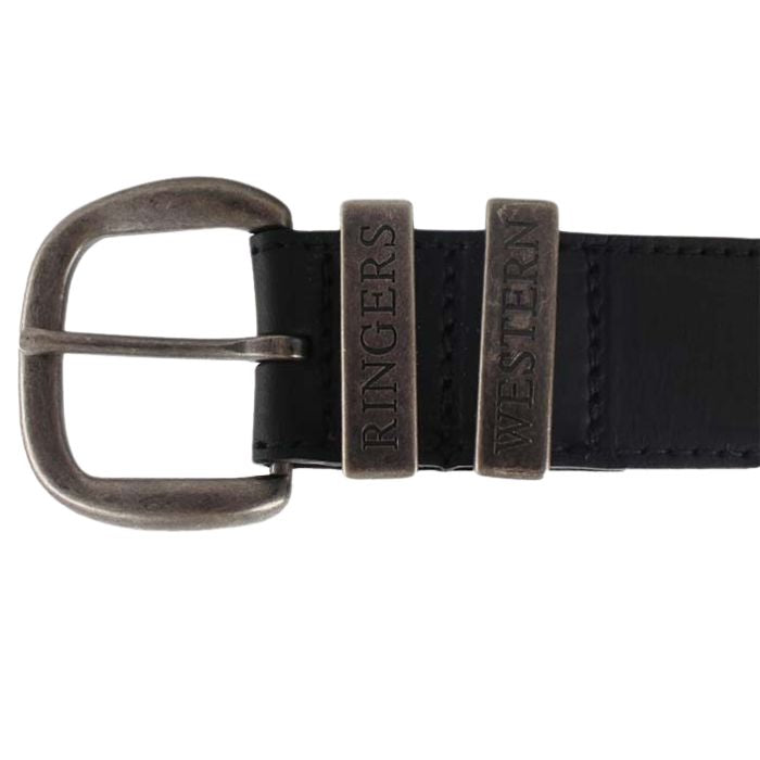 Ringers Western James Belt - Black/Silver