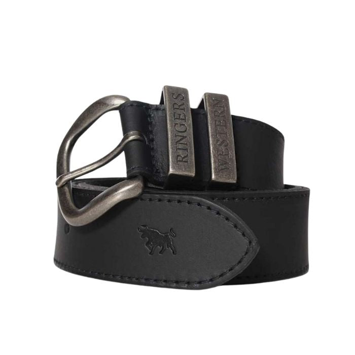 Ringers Western James Belt - Black/Silver