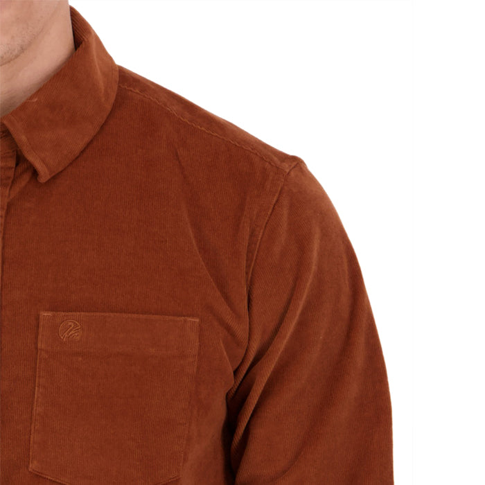 Swanndri Men's Ranfurly Corduroy Long Sleeve Shirt - Rust