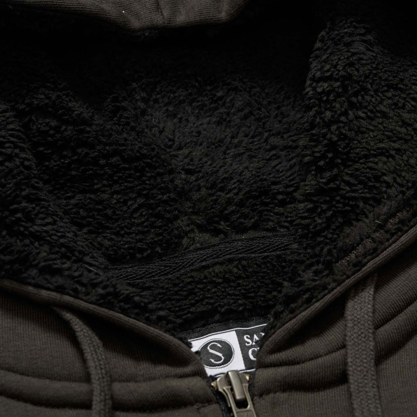 Salty Crew Rotor Fleece Lined Zip Thru Hood - Vintage Black