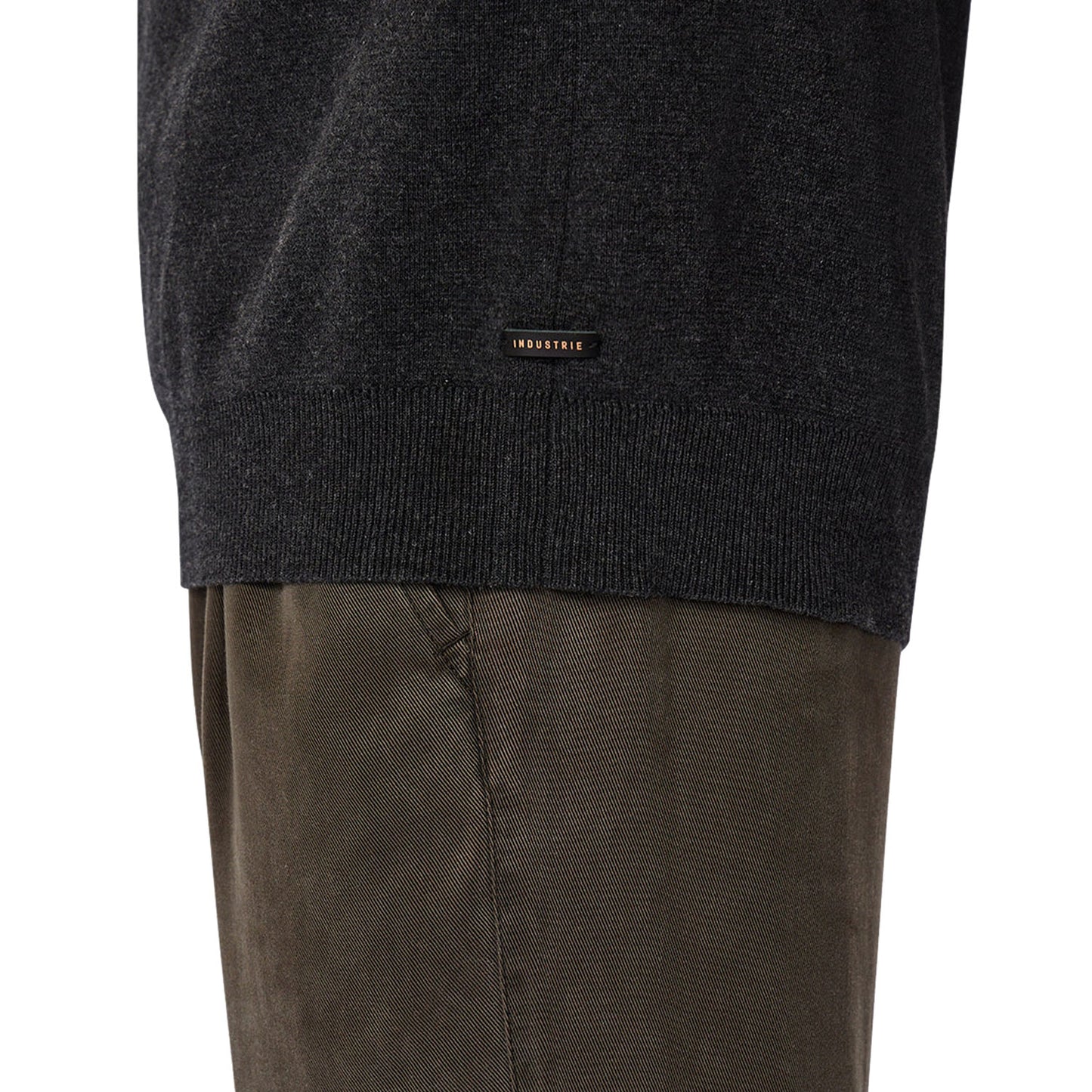 Industrie The Lakewood Zip Neck Knit - Charcoal