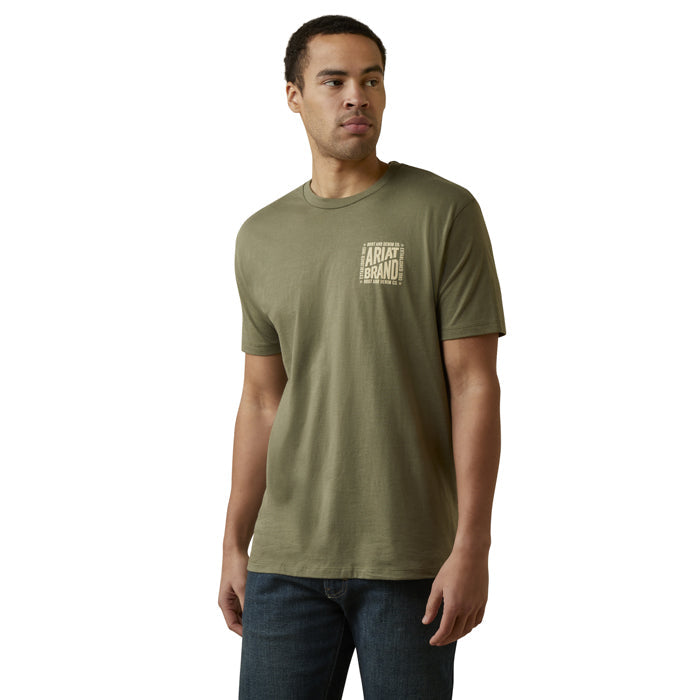 Ariat Men's Curve Ball Tee - Military Heather