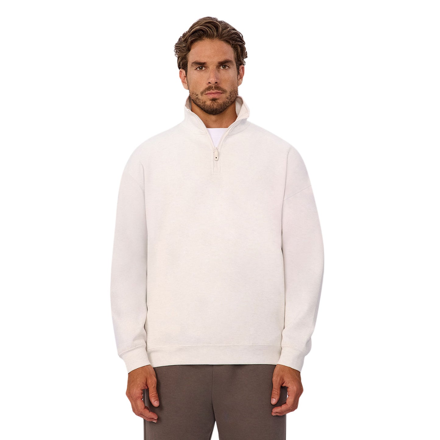 The Tech Staunton Track Top - Ivory Marle