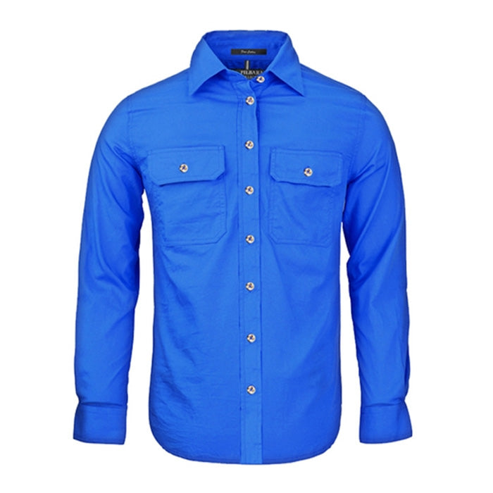 Pilbara Ladies Open Front L/S Shirts - Fuschia