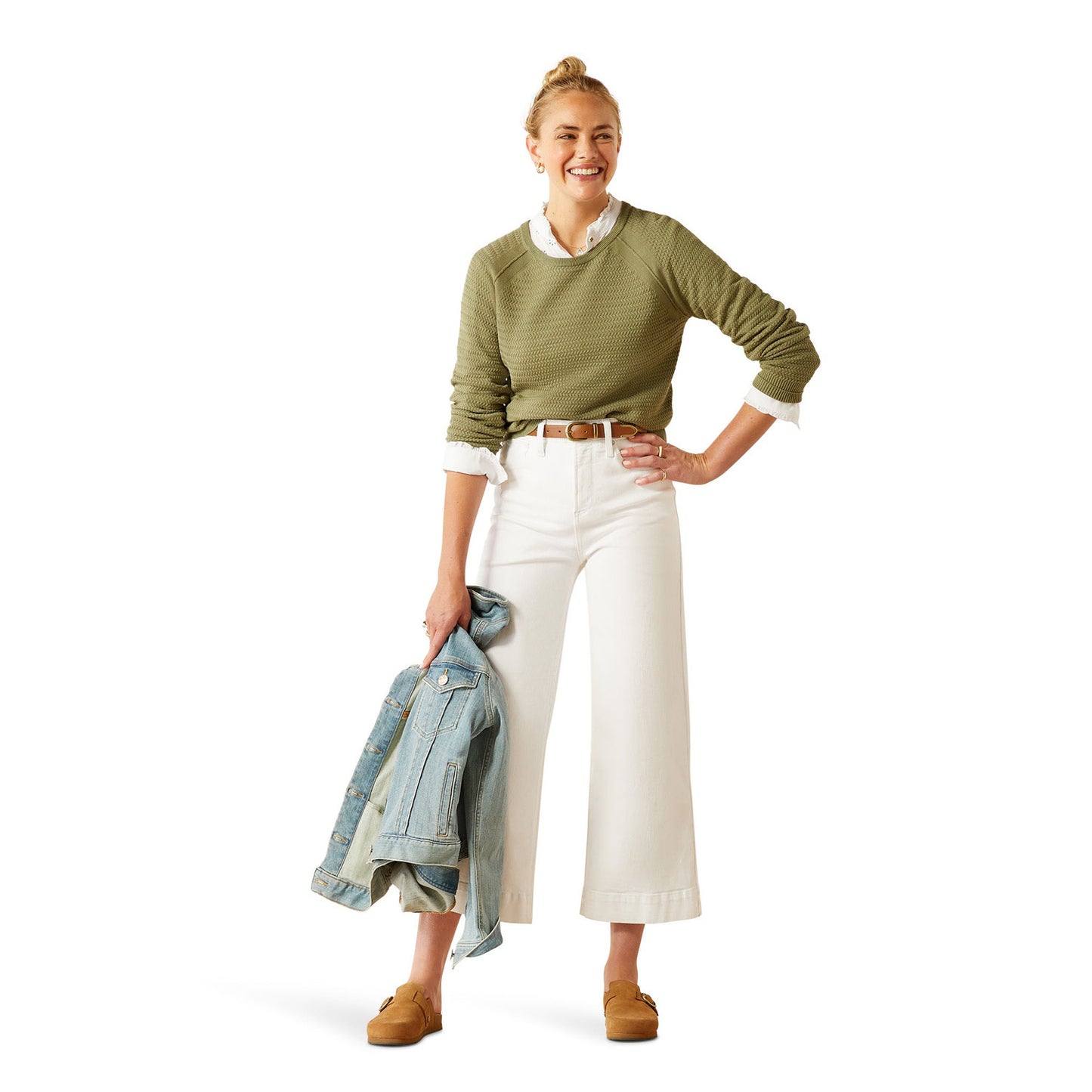 Ariat Women's Cambeck Sweater - Oil Green