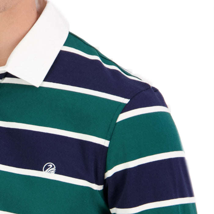 Swanndri Men's Whitson L/S Rugby Jersey - Forest/Navy
