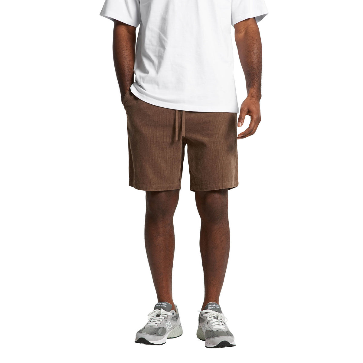 AS Colour Men's Cord Shorts 18" - Walnut
