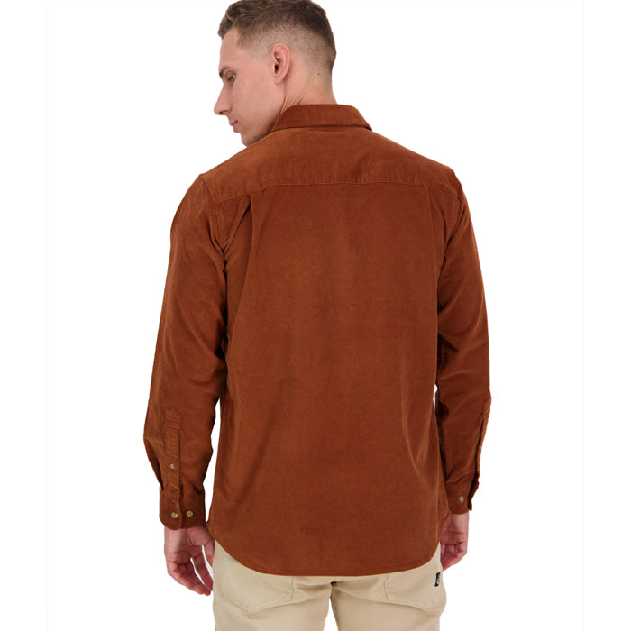 Swanndri Men's Ranfurly Corduroy Long Sleeve Shirt - Rust