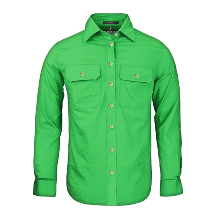 Pilbara Ladies Open Front L/S Shirts - Watermelon