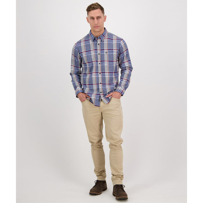 Swanndri Men's Hillhead Long Sleeve Shirt - Blue