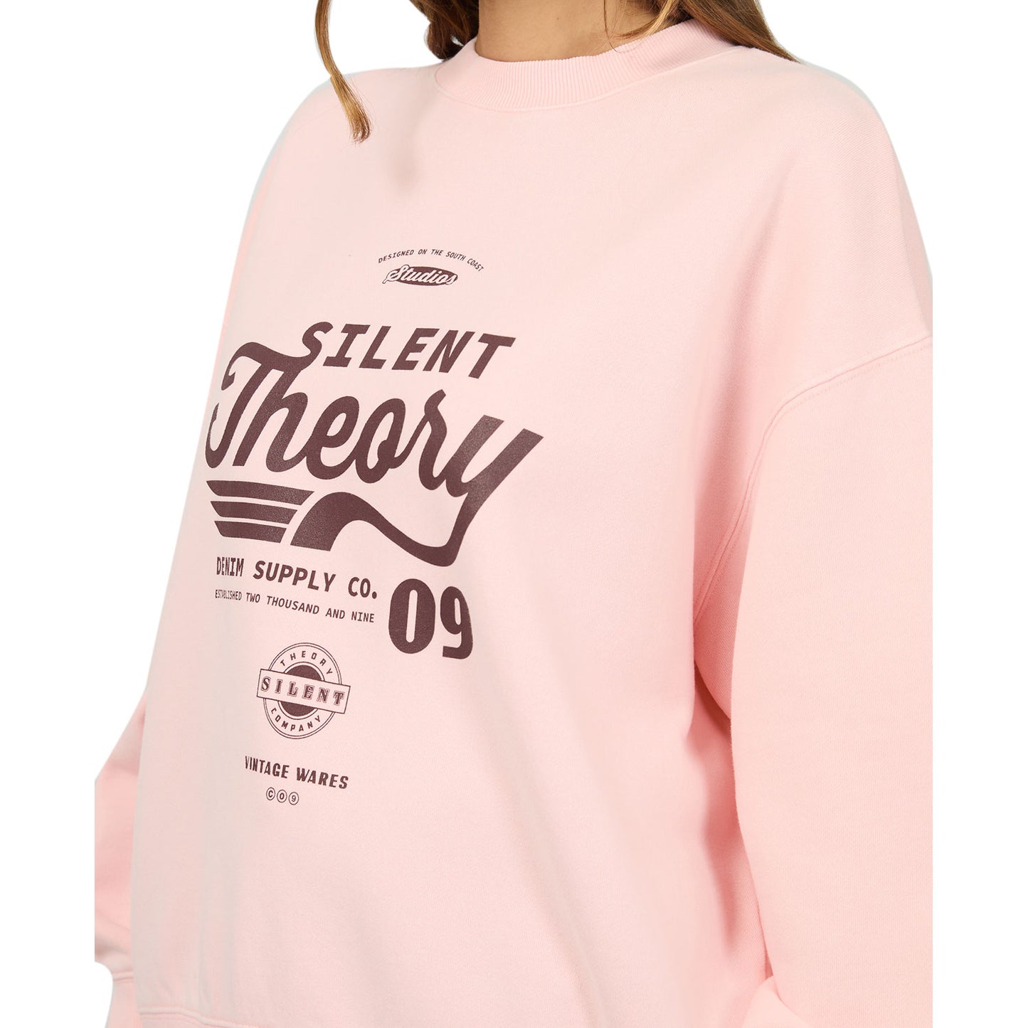 Silent Theory Emblem Crew - Pink