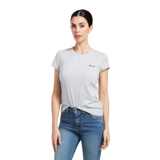 Ariat Women's Logo Script T-Shirt - Heather Grey