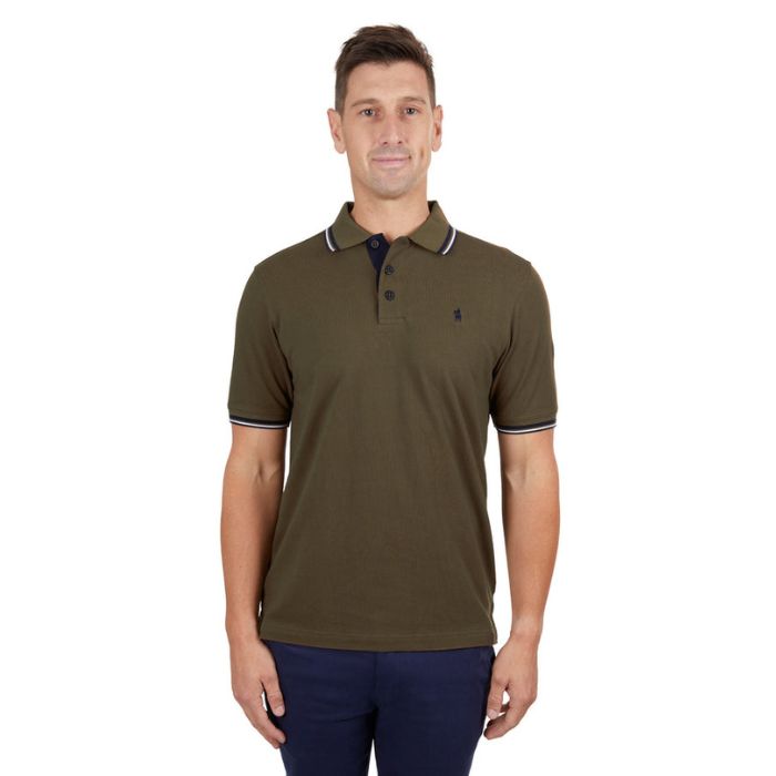 Thomas Cook Men's Logan Tailored S/S Polo - Dark Tan
