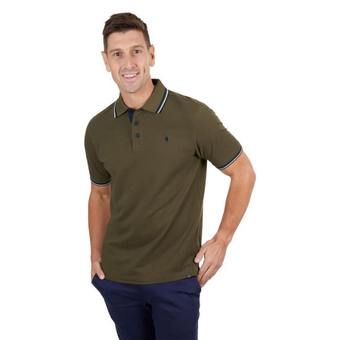 Thomas Cook Men's Logan Tailored S/S Polo - Dark Tan