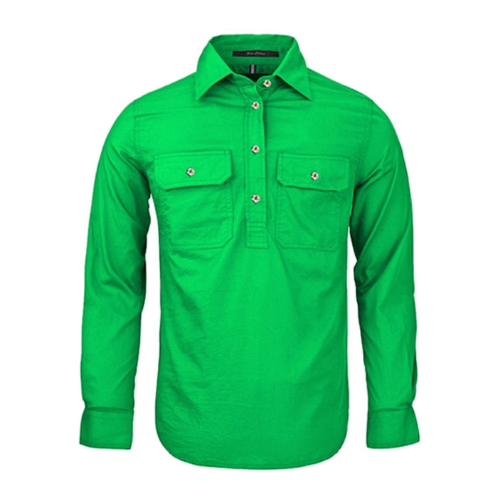 Pilbara Ladies Closed Front L/S Shirts - Light Colours
