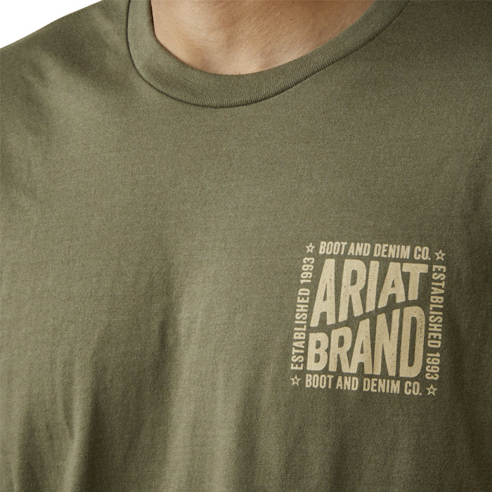 Ariat Men's Curve Ball Tee - Military Heather