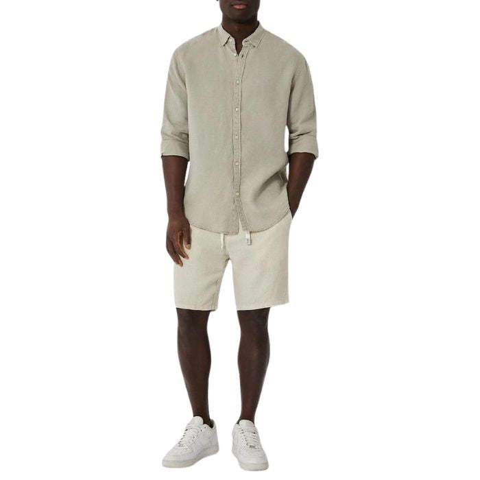 Industrie The Tennyson Linen L/S Shirt - Lt Army