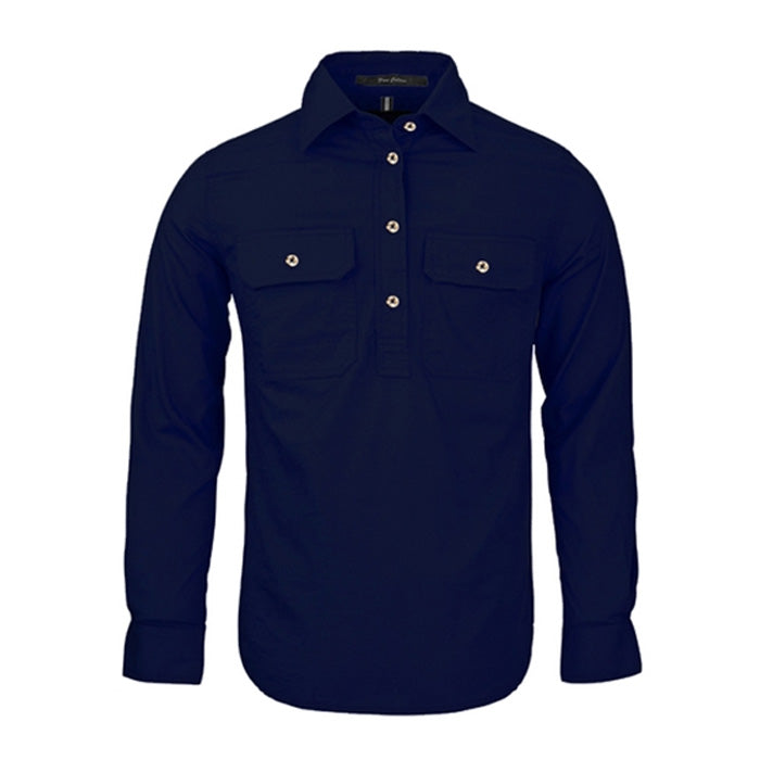 Pilbara Ladies Closed Front L/S Shirts - Dark Colours