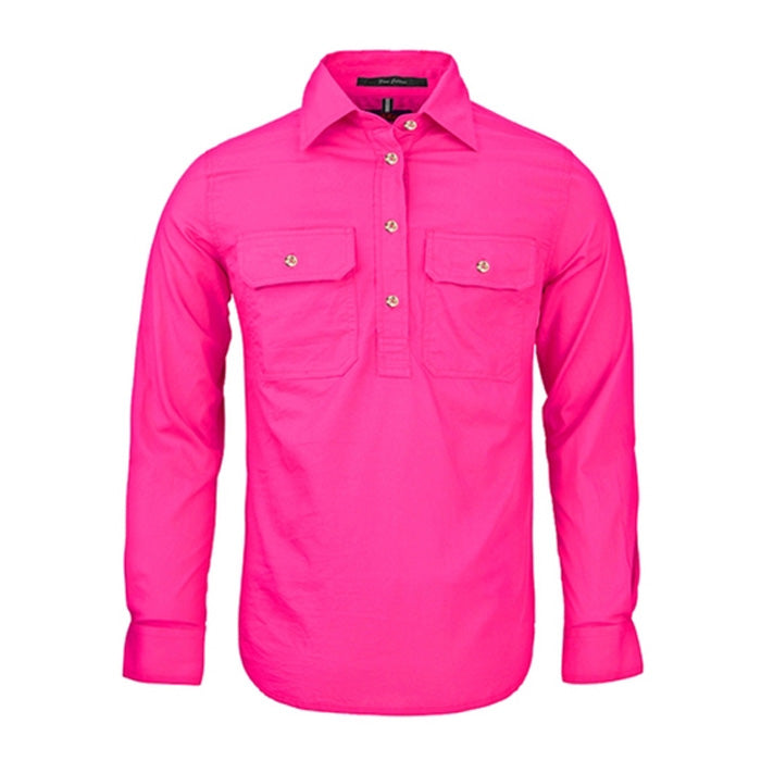 Pilbara Ladies Closed Front L/S Shirts - Dark Colours