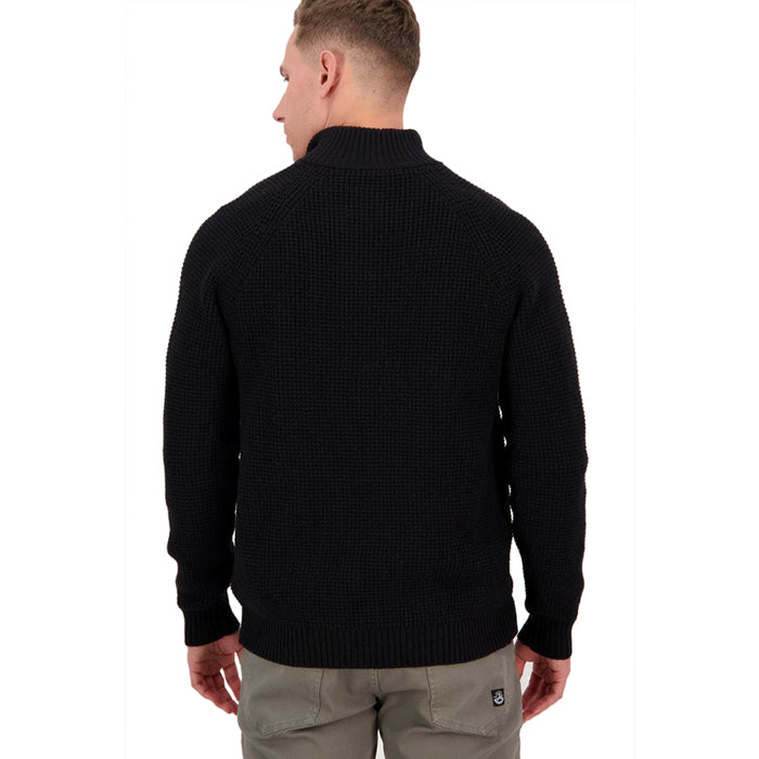 Swanndri Men's Chalky Island Waffle Jumper - Black