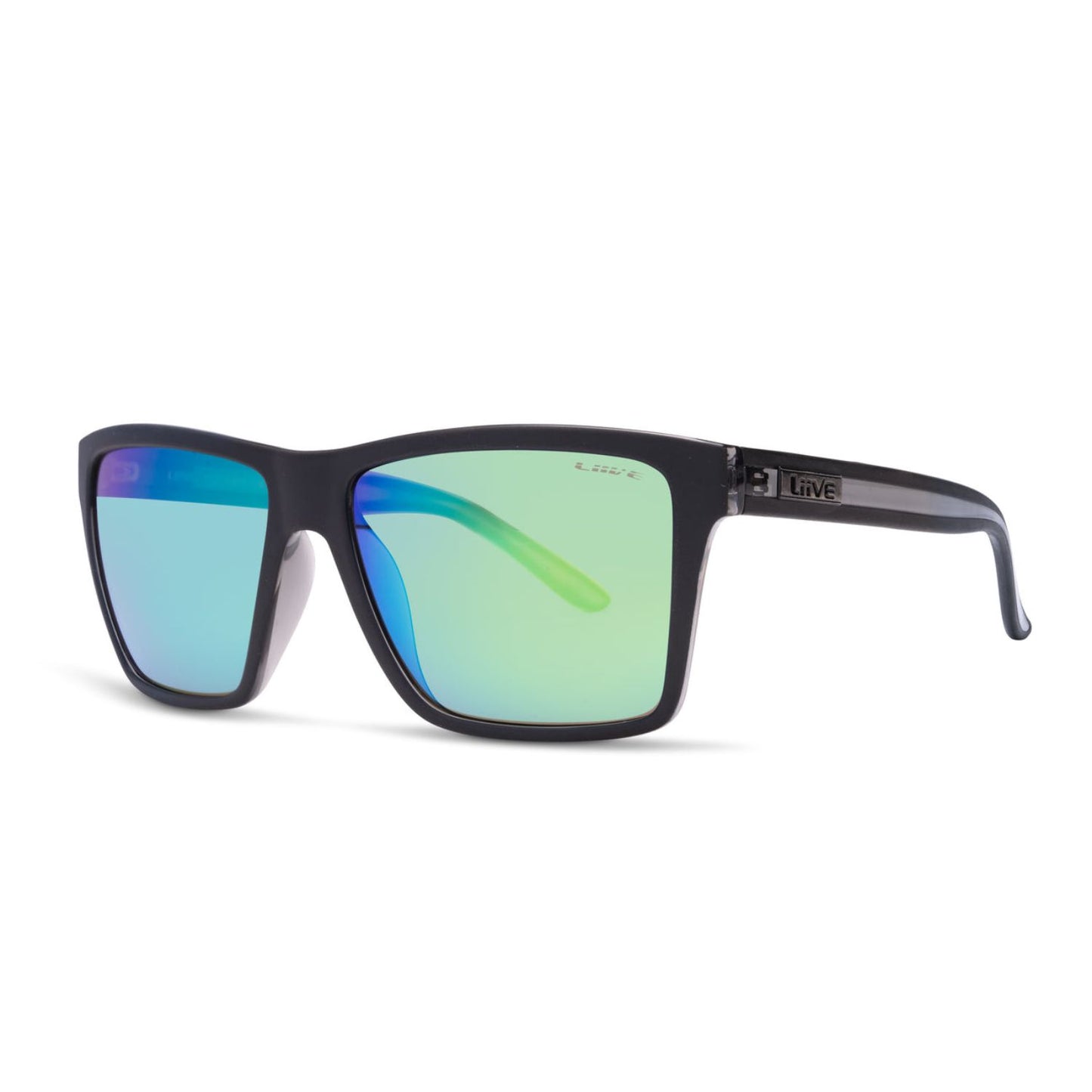 Liive Bazza - Green Mirror Matt Black Xtal Black