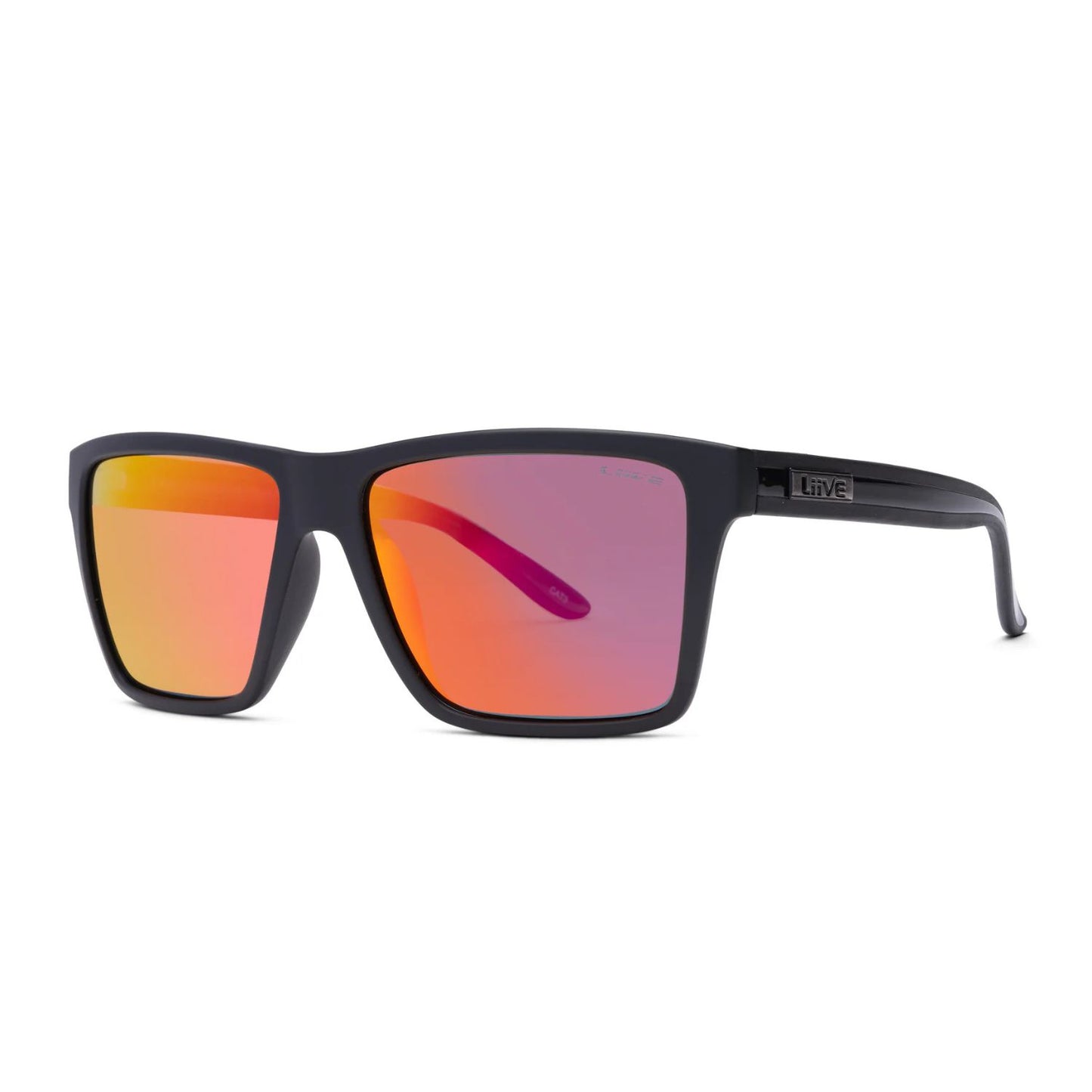 Liive Bazza - Red Mirror Polarised Twin Blacks