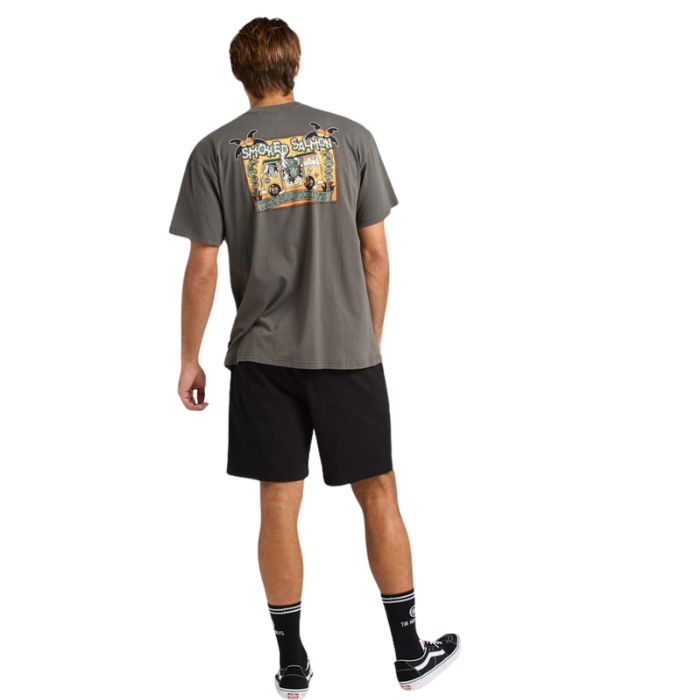 The Mad Hueys Smoked Salmon Oversized S/S Tee - Charcoal