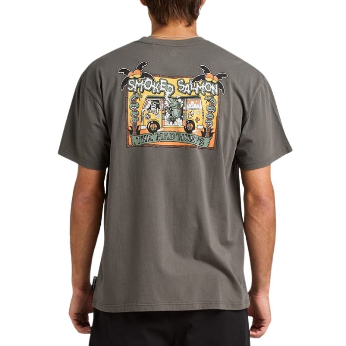 The Mad Hueys Smoked Salmon Oversized S/S Tee - Charcoal