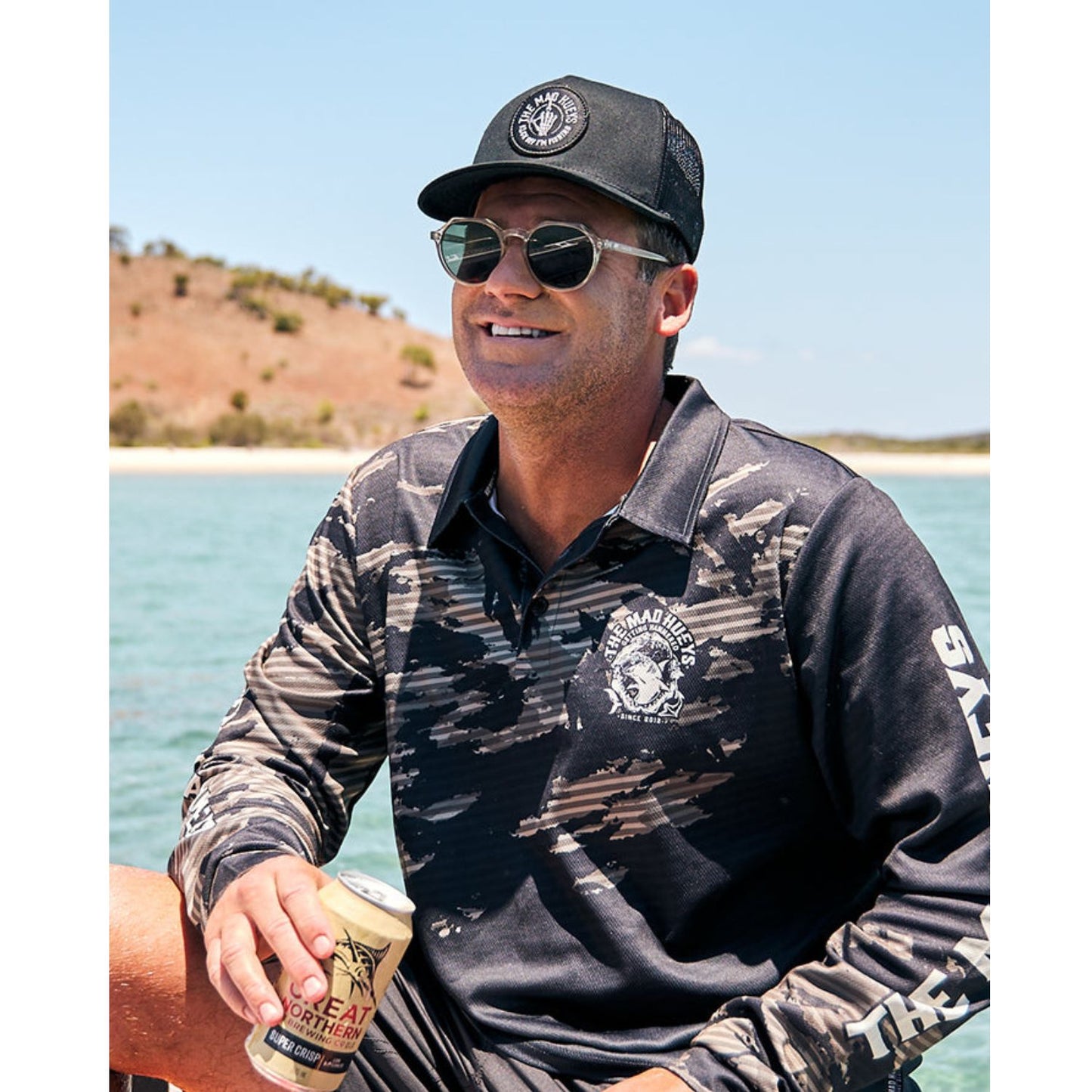 The Mad Hueys Getting Hammered Fishing Jersey - Vintage Black