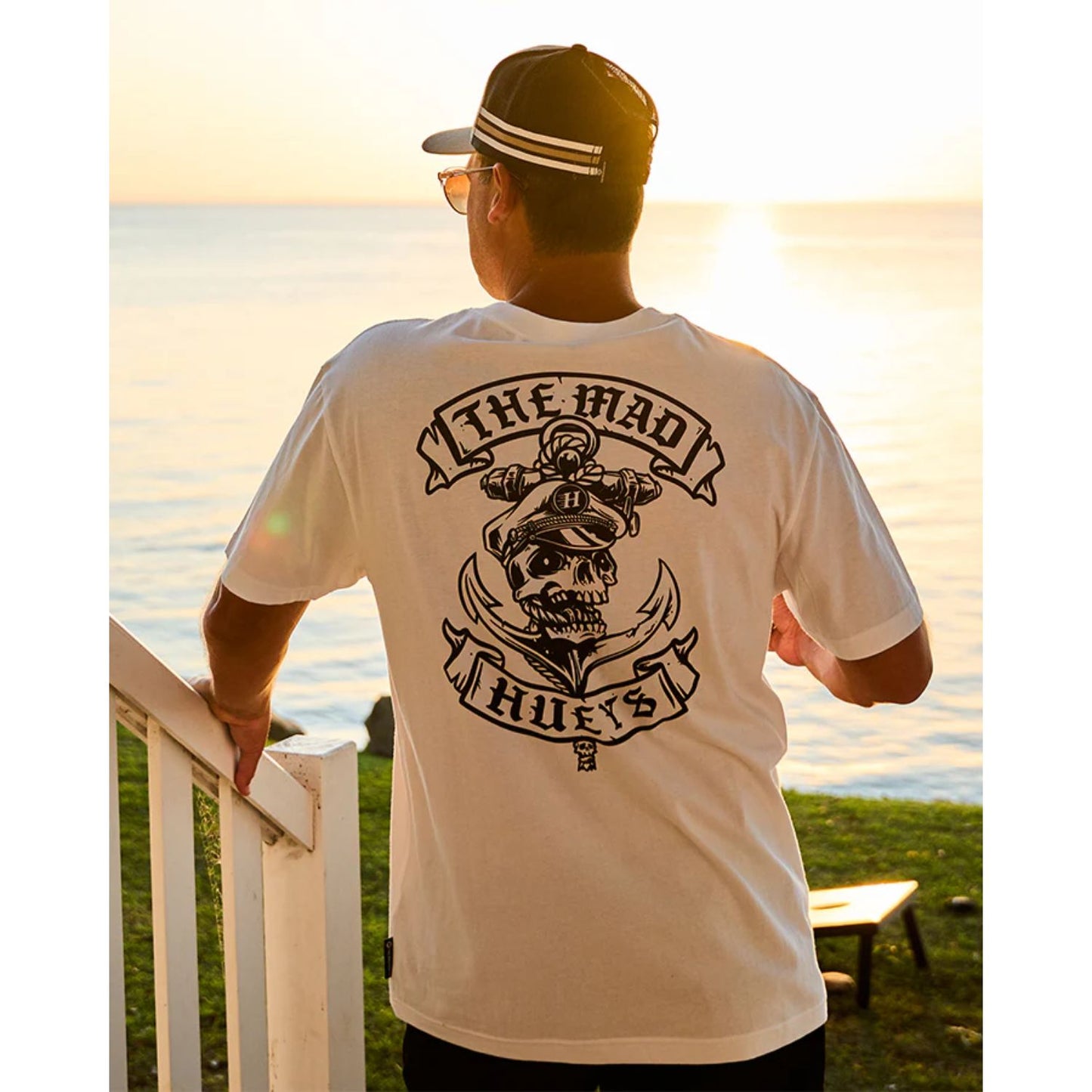 The Mad Hueys Sailor Anchor Short Sleeve Tee - White