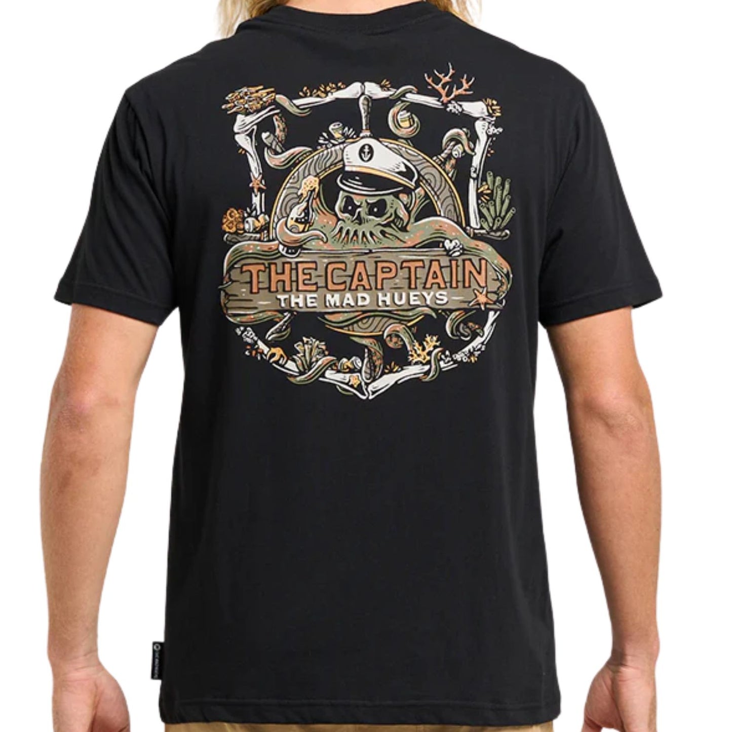 The Mad Hueys The Sea Captain Short Sleeve Tee - Black