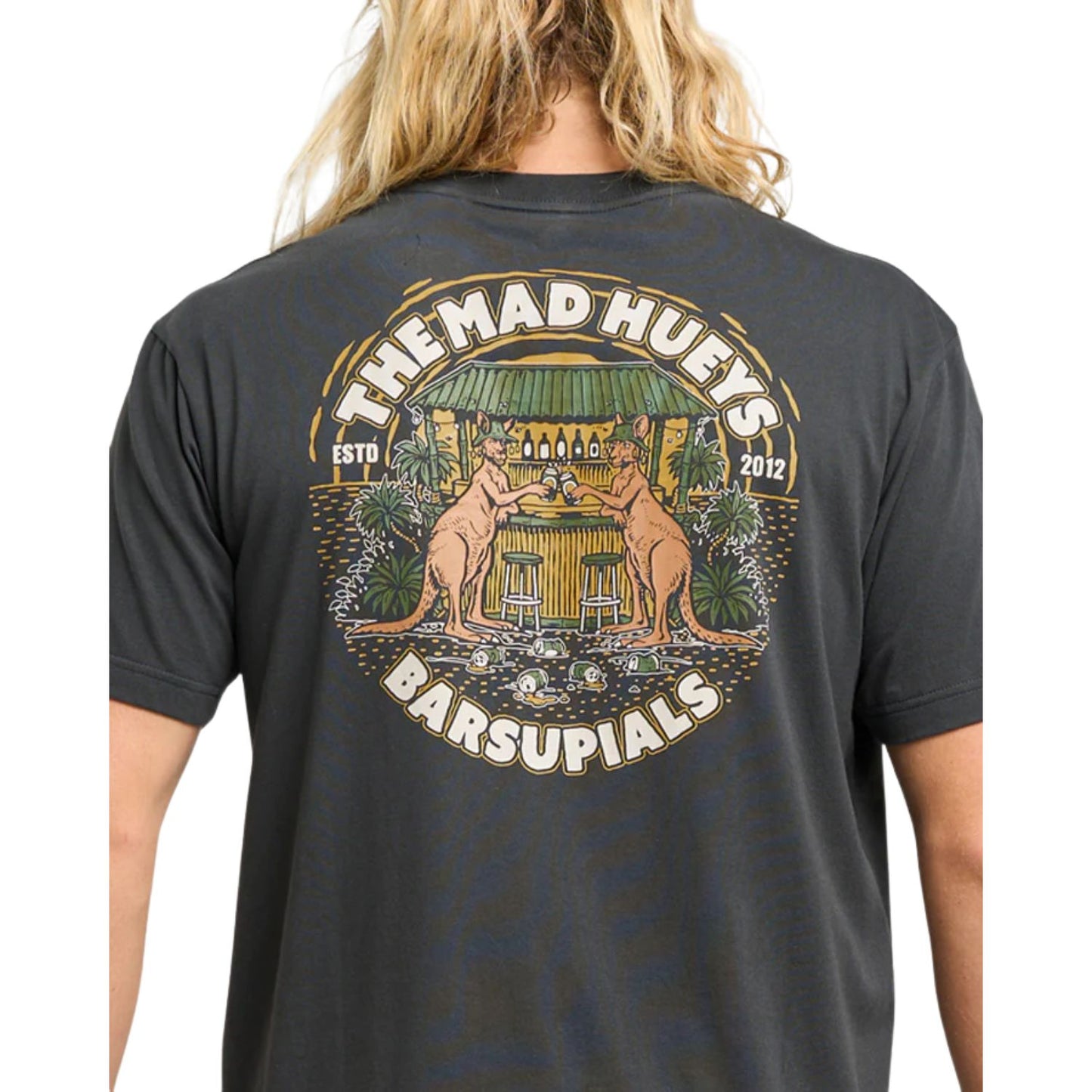 The Mad Hueys Barsupials Short Sleeve Tee - Vintage Black