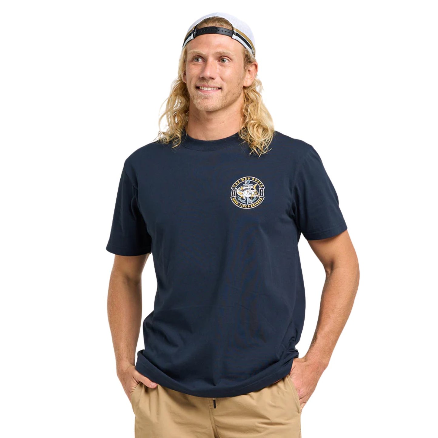 The Mad Hueys Hooked Cuda Short Sleeve Tee - Navy