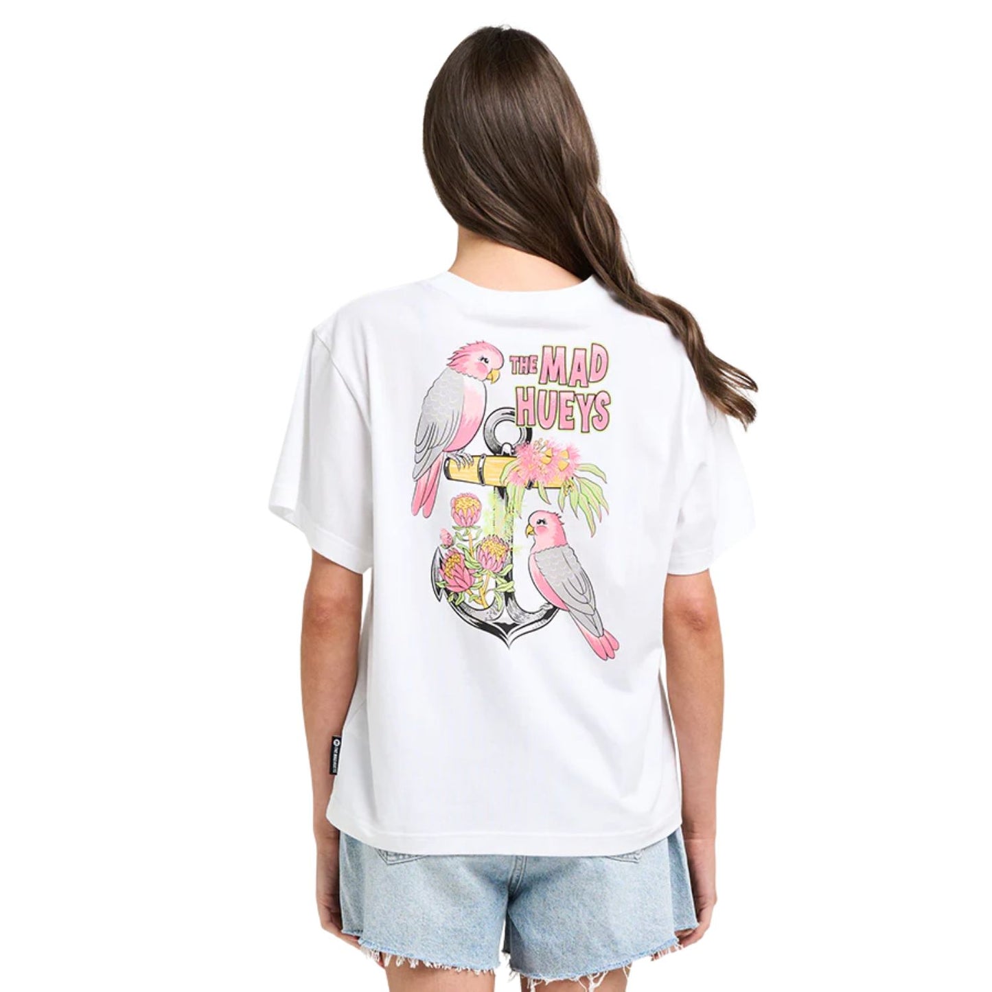 The Mad Hueys Galah Anchor Women's S/S Tee - White