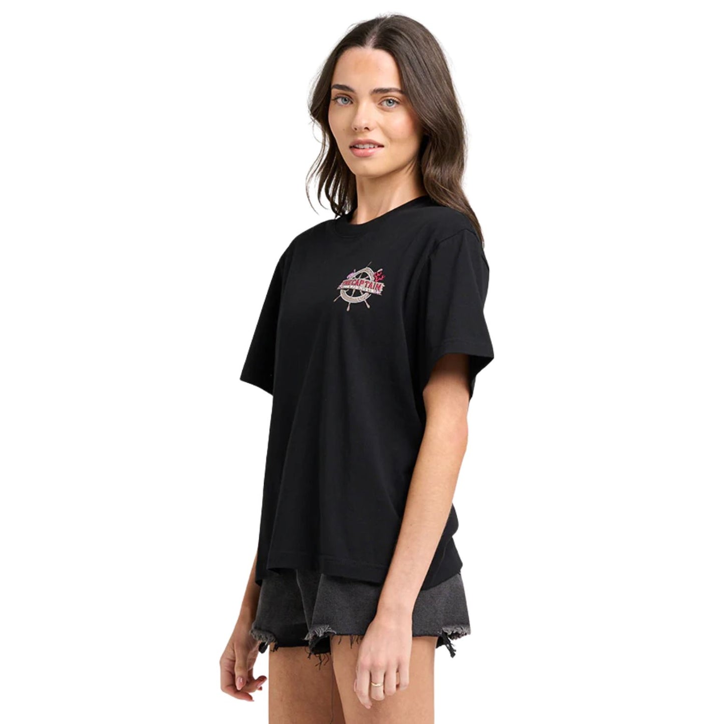 The Mad Hueys The Sea Captain Women's S/S Tee - Black