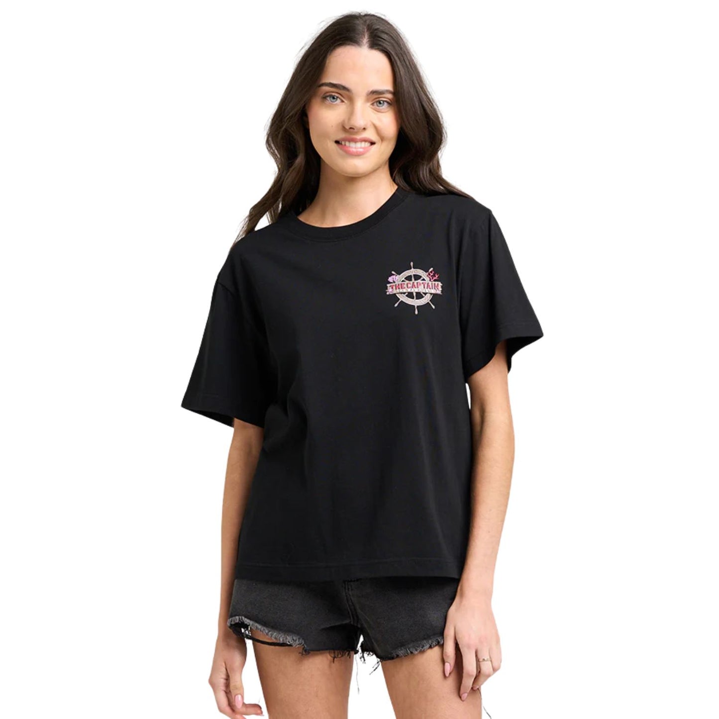 The Mad Hueys The Sea Captain Women's S/S Tee - Black