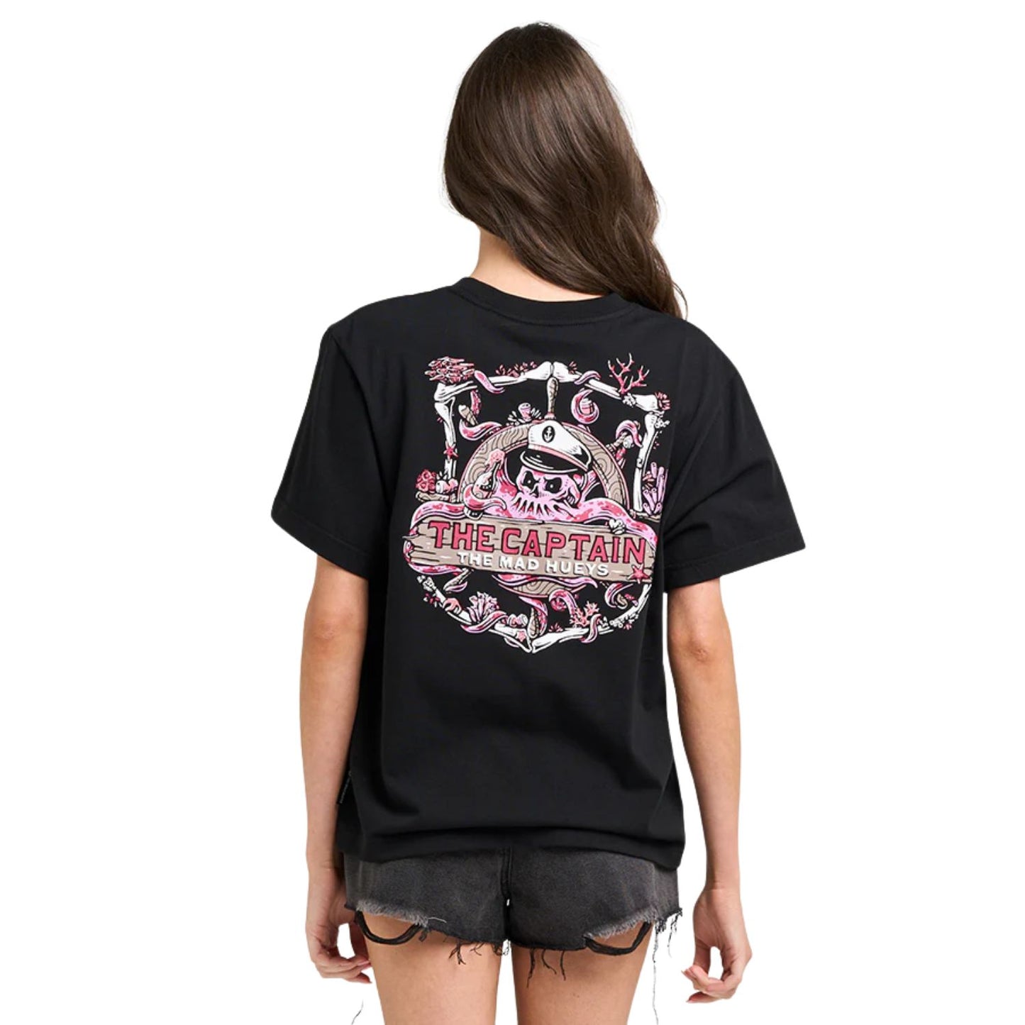The Mad Hueys The Sea Captain Women's S/S Tee - Black